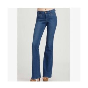 M.i.h. Jeans Marrakesh Clarice Jeans Medium Wash Flare Leg Midrise 4 Pocket, 8